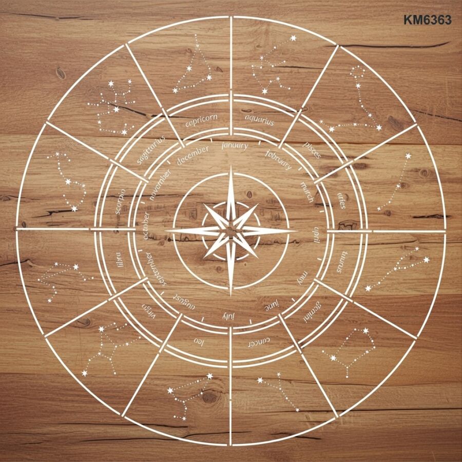 Yıldız Haritası Stencil Boyama Şablonu - 2