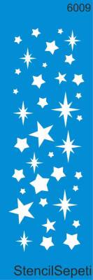 Yıldızlar Kenar Deseni - Stencil Şablon - 1