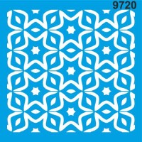 Yıldızlı Geometrik Desen - Stencil Boyama Şablonu - StencilSepeti