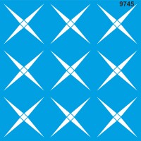 Yıldızlı Geometrik - Stencil Boyama Şablonu - StencilSepeti