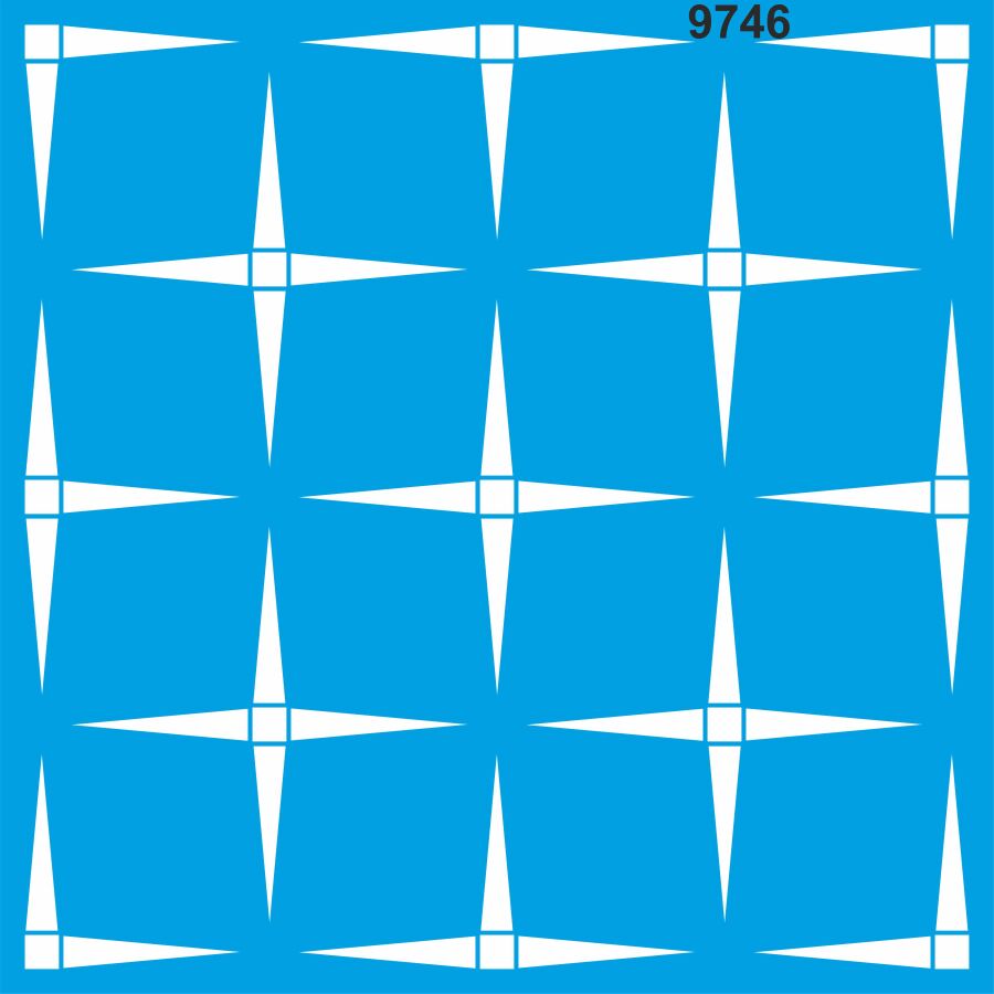 Yıldızlı Geometrik - Stencil Boyama Şablonu - 1