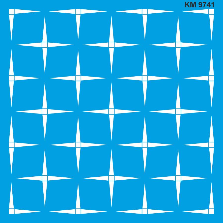 Yıldızlı Geometrik - Stencil Boyama Şablonu - 1
