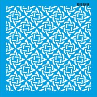 Yıldızlı Hasır Deseni - Stencil Boyama Şablonu - StencilSepeti