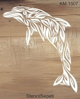 Yunuslu Zen Deseni - Stencil Boyama Şablonu - 3