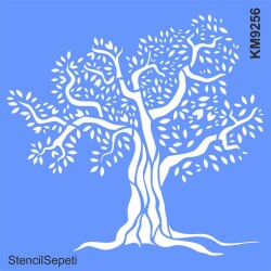 Zeytin Ağacı - Stencil Boyama Şablonu - 1