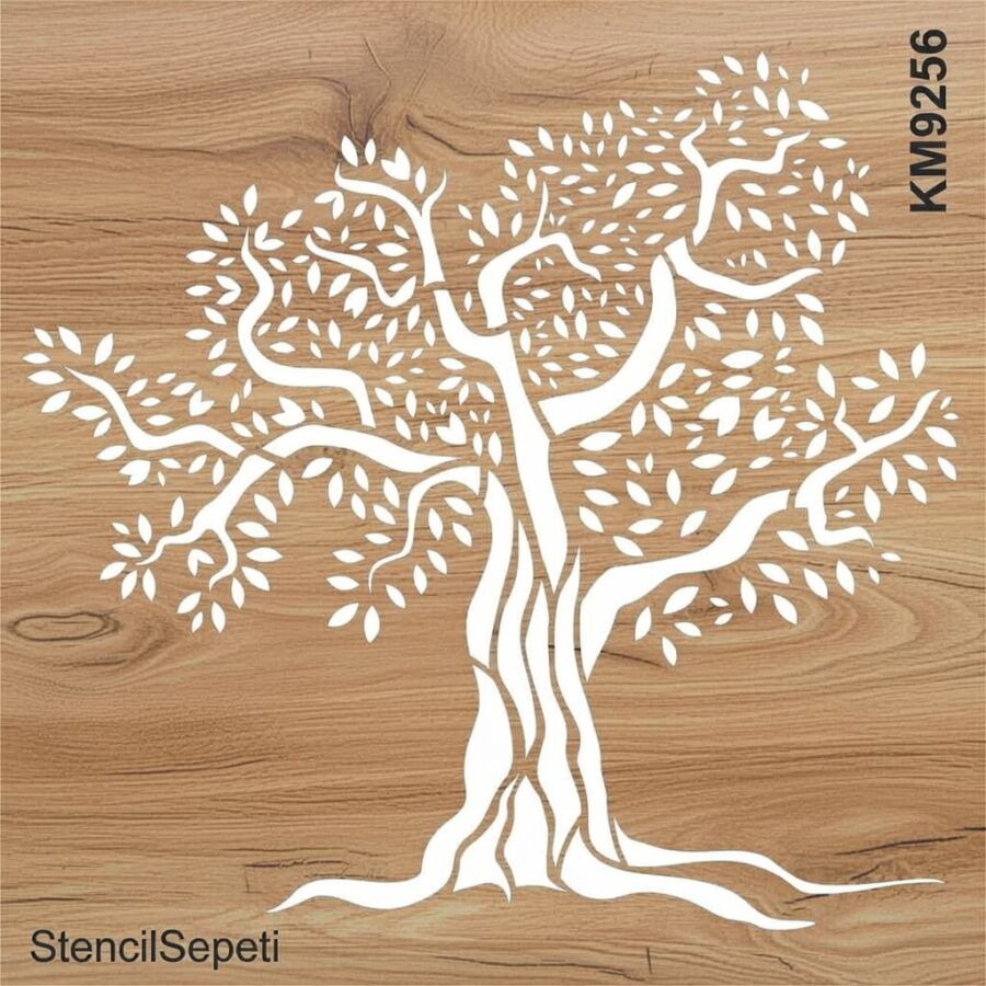 Zeytin Ağacı - Stencil Boyama Şablonu - 2