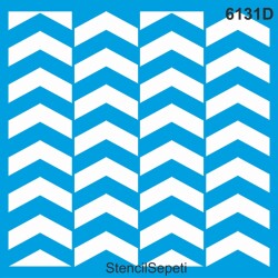 Zik Zak Çıta Duvar Deseni - Stencil Şablon - StencilSepeti
