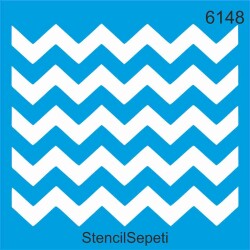 Zik Zak Desen - StencilSepeti